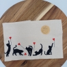Küchenhandtuch Geschirrtuch Katze Herz