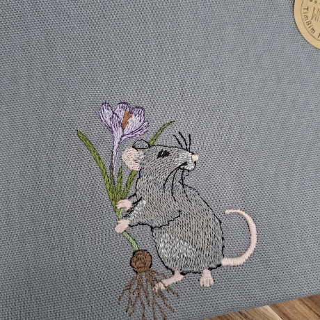 Küchenhandtuch Geschirrtuch Maus Krokus