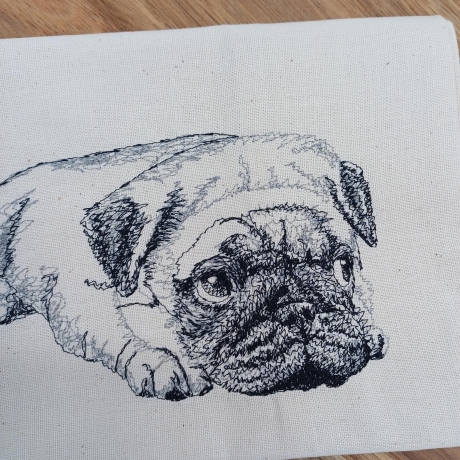 Küchenhandtuch Geschirrtuch Hund Mops