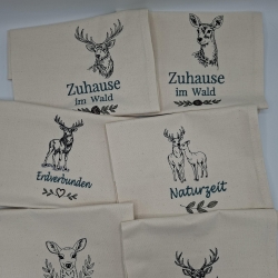 Küchenhandtuch Geschirrtuch Reh Hirsch Wald