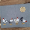 Küchenhandtuch Geschirrtuch Hühner Huhn Fransen