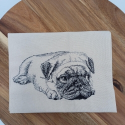 Küchenhandtuch Geschirrtuch Hund Mops