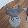 Schlüsselanhänger Kunstleder Kuh Pferd Schwein