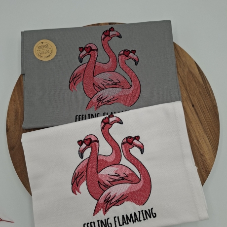 Küchenhandtuch Geschirrtuch Flamingo