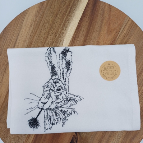 Küchenhandtuch Geschirrtuch Hase