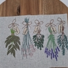 Küchenhandtuch Geschirrtuch Blumen Kräuter