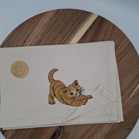 Küchenhandtuch Geschirrtuch Katze