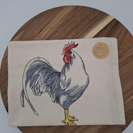 Küchenhandtuch Geschirrtuch Hahn Huhn