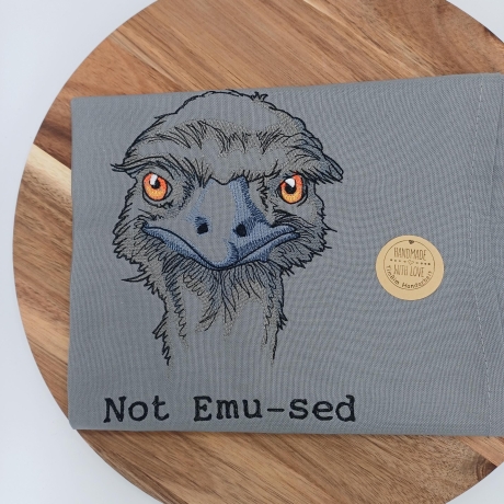 Küchenhandtuch Geschirrtuch Emu Vogel