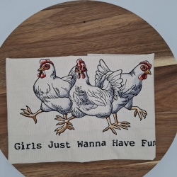 Küchenhandtuch Geschirrtuch Hühner Fun Girls