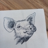 Küchenhandtuch Geschirrtuch Schwein