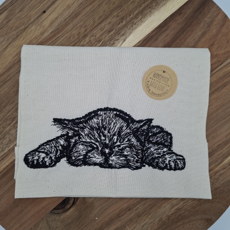 Küchenhandtuch Geschirrtuch Katze