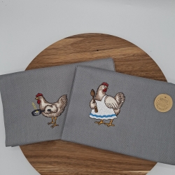 Küchenhandtuch Geschirrtuch Hühner Huhn Hahn