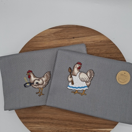 Küchenhandtuch Geschirrtuch Hühner Huhn Hahn