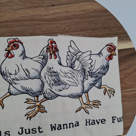 Küchenhandtuch Geschirrtuch Hühner Fun Girls