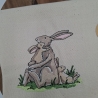 Küchenhandtuch Geschirrtuch Hase