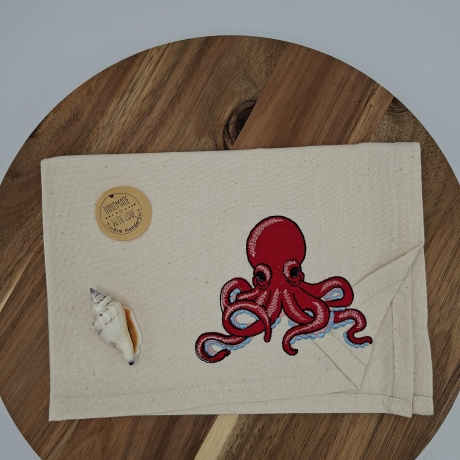 Küchenhandtuch Geschirrtuch Krake Oktopus