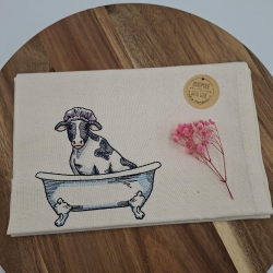 Küchenhandtuch Geschirrtuch Kuh Badewanne