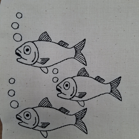 Küchenhandtuch Geschirrtuch Fische