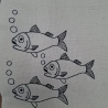 Küchenhandtuch Geschirrtuch Fische