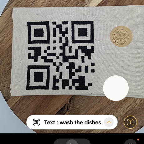Küchenhandtuch Geschirrtuch QR Code
