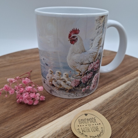 Kaffeetasse Tasse Hühner Landhaus
