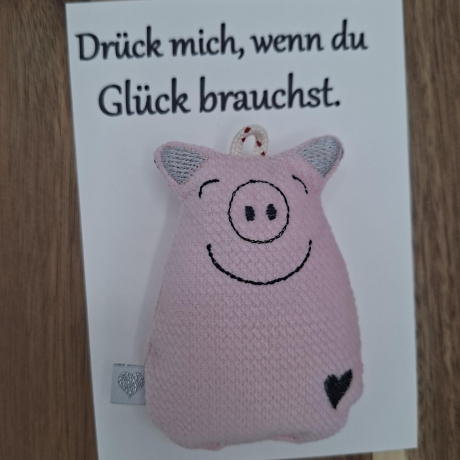Schlüsselanhänger Taschenbaumler Schwein Glück