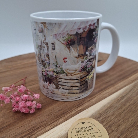 Kaffeetasse Tasse Hühner Landhaus