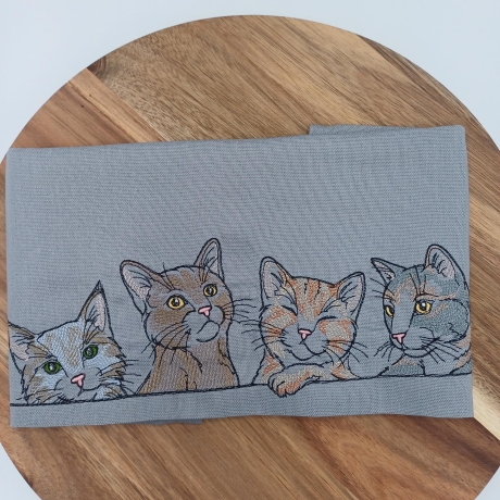 Küchenhandtuch Geschirrtuch Katzen