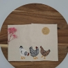 Küchenhandtuch Geschirrtuch Hühner