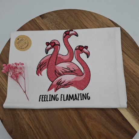 Küchenhandtuch Geschirrtuch Flamingo