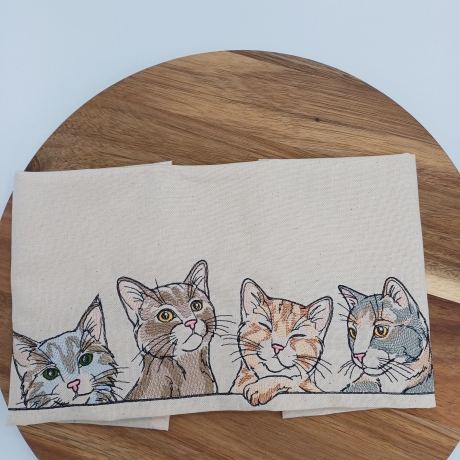 Küchenhandtuch Geschirrtuch Katzen