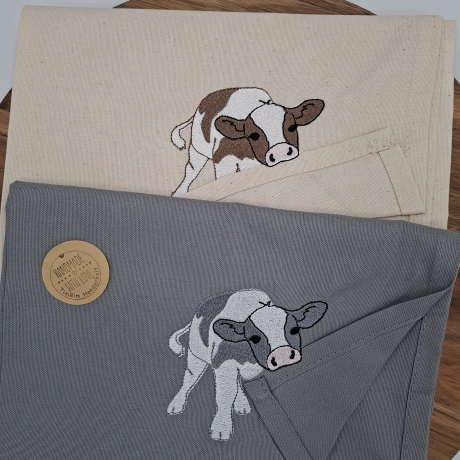 Küchenhandtuch Geschirrtuch Kuh Kälbchen