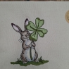 Küchenhandtuch Geschirrtuch Hase Kleeblatt