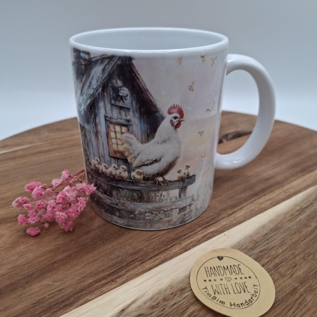 Kaffeetasse Tasse Hühner Landhaus