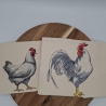 Küchenhandtuch Geschirrtuch Hahn Huhn