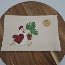 Küchenhandtuch Geschirrtuch Huhn Herz