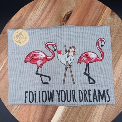 Küchenhandtuch Geschirrtuch Huhn Flamingo Kuh Bauernhof