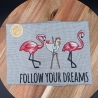Küchenhandtuch Geschirrtuch Huhn Flamingo Kuh Bauernhof