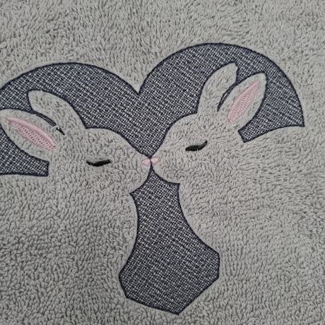Gästehandtuch Hase Herz