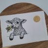 Küchenhandtuch Geschirrtuch Schaf Lamm Frühling