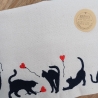 Küchenhandtuch Geschirrtuch Katze Herz