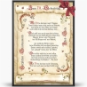 Geschenk Karte Urkunde 70. Geburtstag, Zeichnung mit humorvollem Gedicht, A4 Bild-Präsent