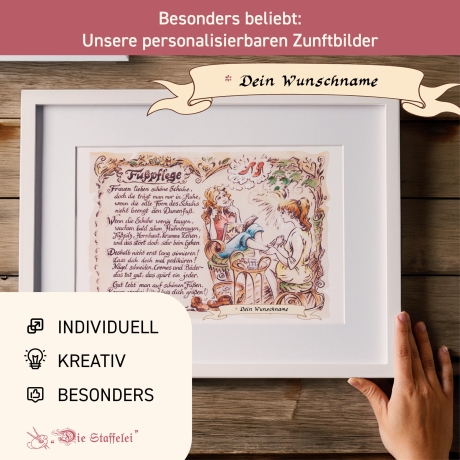 Geschenk Karte Urkunde Muttertag, Zeichnung mit humorvollem Gedicht, A4 Bild-Präsent