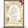 Geschenk Karte Urkunde Silberne Hochzeit, Zeichnung mit humorvollem Gedicht, A4 Bild-Präsent