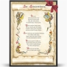 Geschenk Karte Urkunde zur Schuleinführung, Zeichnung mit humorvollem Gedicht, A4 Bild-Präsent