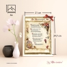Geschenk Karte Urkunde Hauseinweihung, Zeichnung mit humorvollem Gedicht, A4 Bild-Präsent