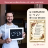 Geschenk Karte Urkunde Geschäftseröffnung, Zeichnung mit humorvollem Gedicht, A4 Bild-Präsent