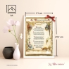 Geschenk Karte Urkunde Wohnungseinweihung, Zeichnung mit humorvollem Gedicht, A4 Bild-Präsent