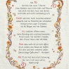 Geschenk Karte Urkunde 70. Geburtstag, Zeichnung mit humorvollem Gedicht, A4 Bild-Präsent